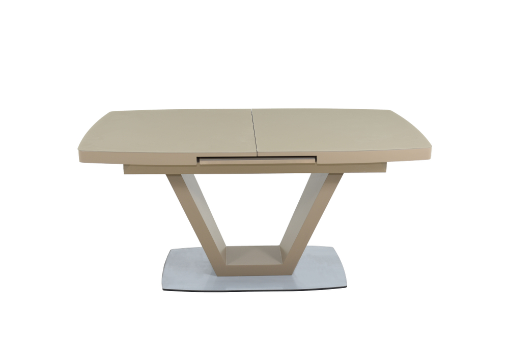 Стол Аврора Фоджа, Стекло, 160см, Капучино