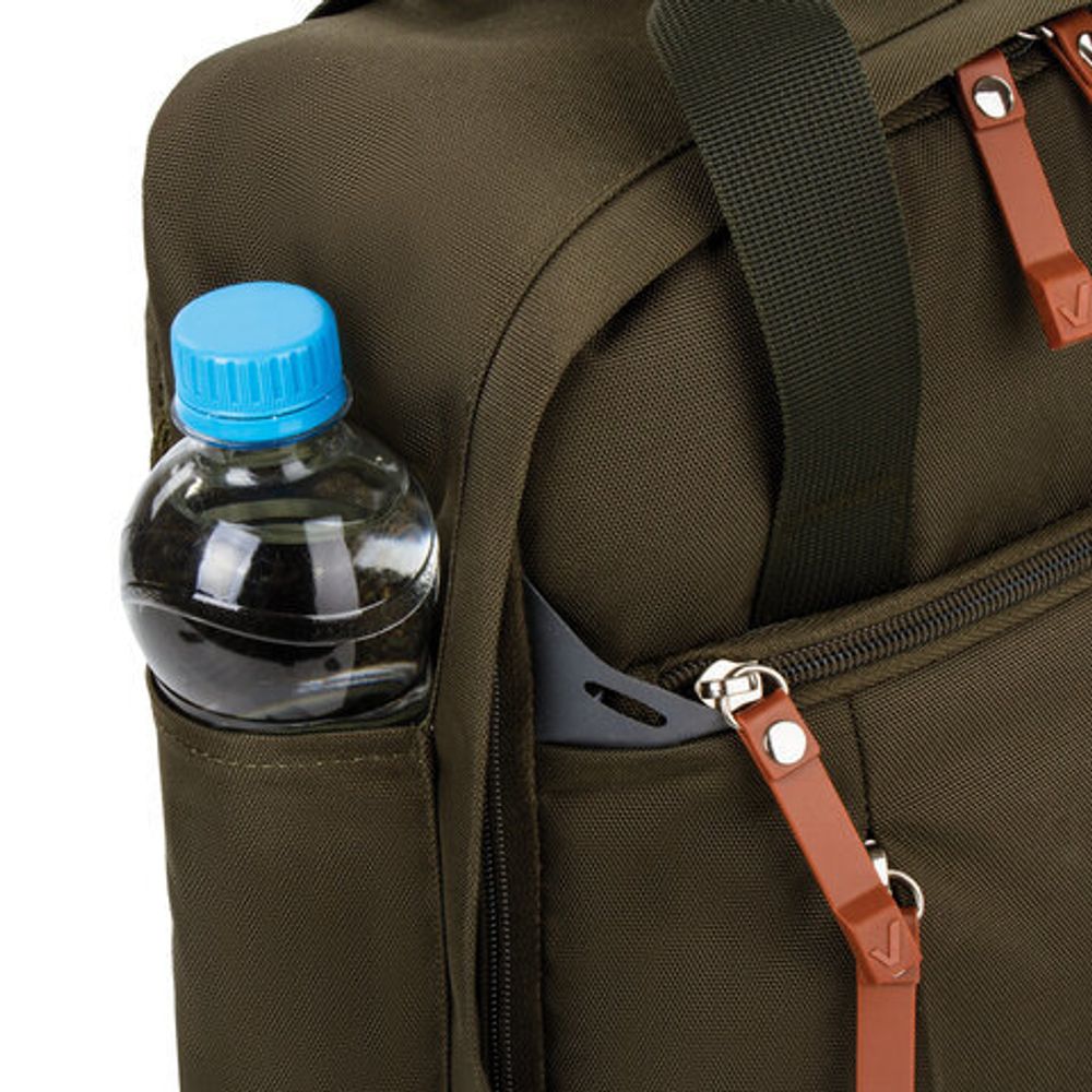 Рюкзак BRAUBERG FRIENDLY молодежный, хаки, 37х26х13 см, 270091