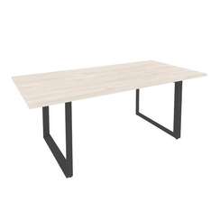 Onix Direct Стол переговорный на О-образном м/к O.MO-PRG-19 Денвер Светлый/Металл Антрацит 1980*980*