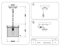 Ambrella Подвесной светильник с хрусталем Traditional TR5102