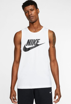 Мужская теннисная футболка Nike Sportswear Tank Icon Futura M - white/black