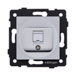 Розетка Ethernet RJ45 Cat.5, серый Kollinger REA-016GY для Aspekt, Eleganz, Reflex