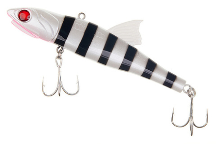 Воблер LITTLE JACK Forma Adict 120mm, цвет #Zebra milk black