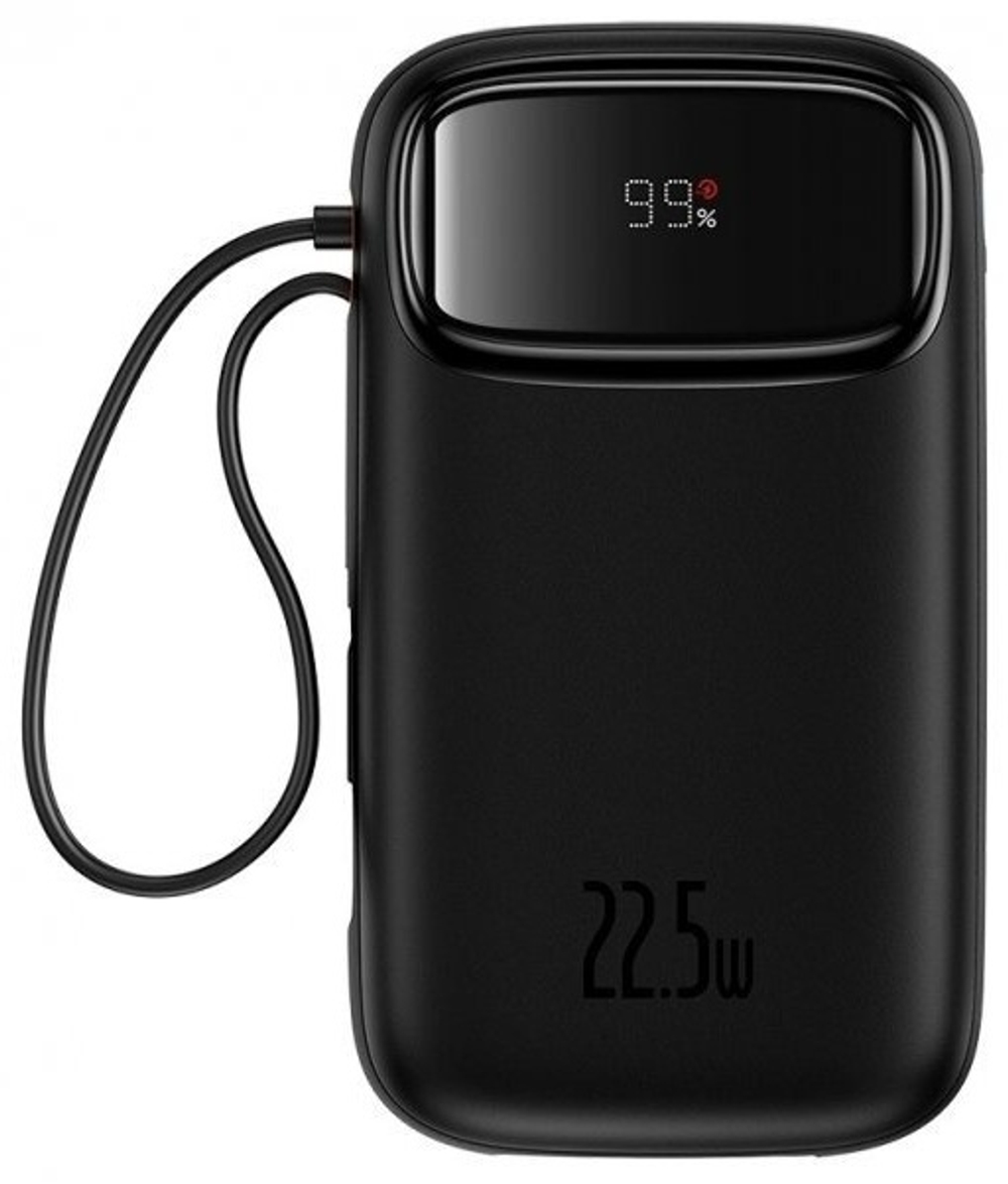 Внешний аккумулятор Baseus Qpow2 Dual-Cable 2C+L+U 22.5W P10055002113-00 20000 мАч черный
