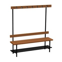 Скамья для раздевалок с вешалкой - односторонняя - 1.5м