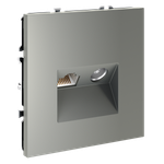 Розетка телевизионная встраиваемая TV+RJ45 кат. 6, (сталь) Voltum S70 VLS060705