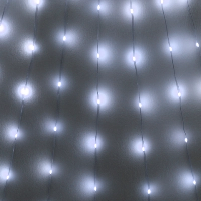 Гирлянда для дома ЗАНАВЕС «Звездное сияние» 2 м (водопад) 196 ламп LED, 7 режимов, IP-20, 220v, Белый