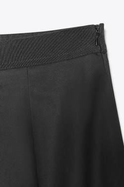 ZARA ЮБКА МИДИ В СКЛАДКУ, ЧЕРНЫЙ