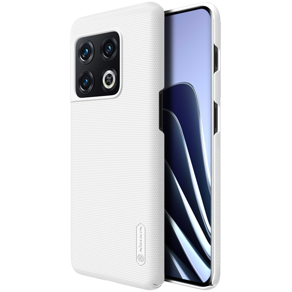 Белый тонкий чехол от Nillkin для OnePlus 10 Pro, серия Super Frosted Shield