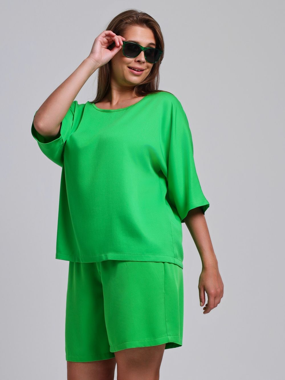 Блузка Летний драйв-2 Виотекс ЯРКО-ЗЕЛЁНЫЙ