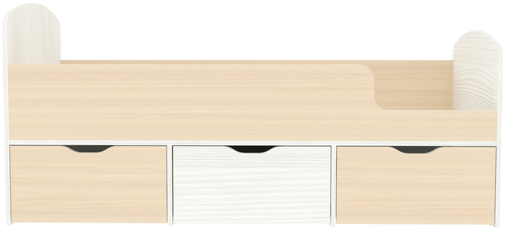 Кровать КарИВи Малыш Мини Белое Дерево  Дуб Молочный