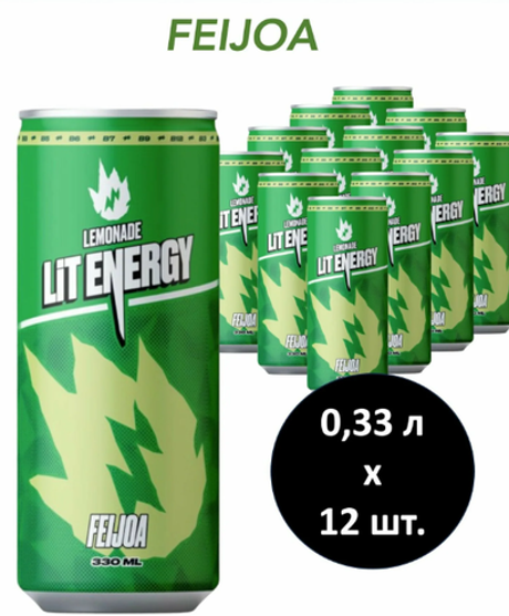 Lit Energy "Feijoa" Фейхоа/Лимонад 0,45л. ж/б (12 шт. в упаковке)