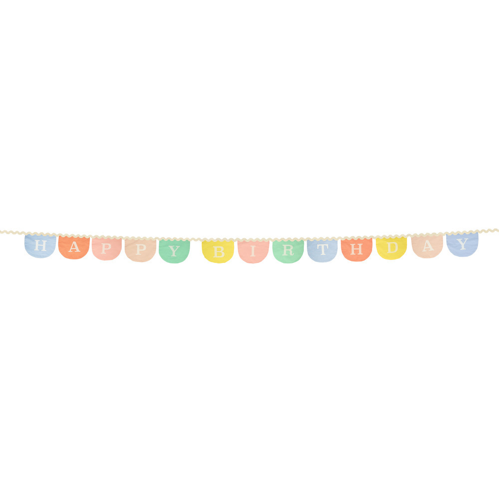 Гирлянда пастельная "Happy Birthday" 2,3 м