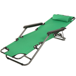 Шезлонг пляжный металл, 153х60х80 см, 100 кг, 2 положения спинки, зеленый, Green Days, YTBC051-18-6030