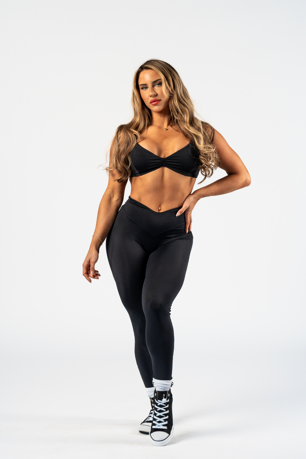 Леггинсы V-shaping Belt Leggings STRONG BEAUTY 425 Черные