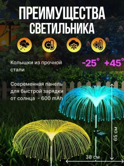 Уличные светильники на солнечных батареях садовые / садовые светильники на солнечных батареях 2шт G-secret