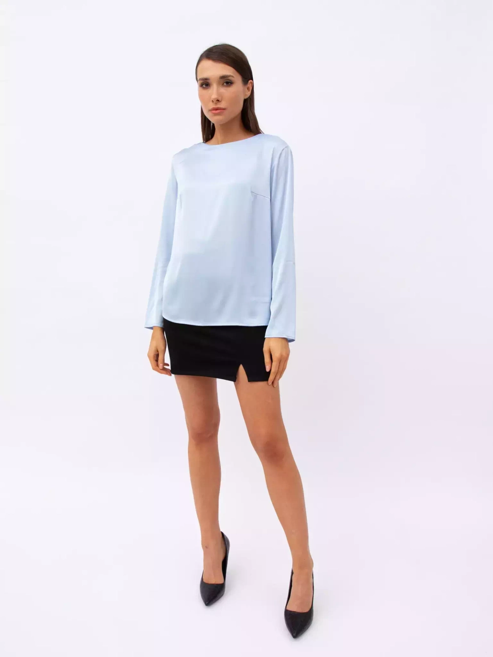 Блузка с рукавом Anyday Icon Blouse 01, цвет голубой
