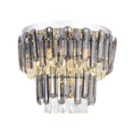 Люстра потолочная 8x40Вт Е14, металл/хрусталь, хром/прозрачный/дымчатый