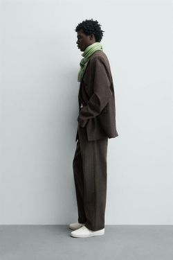 ZARA ДЖИНСЫ STRAIGHT FIT, КОРИЧНЕВЫЙ