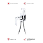 Гигиенический душ со смесителем встраиваемый Raglo R02.54, хром