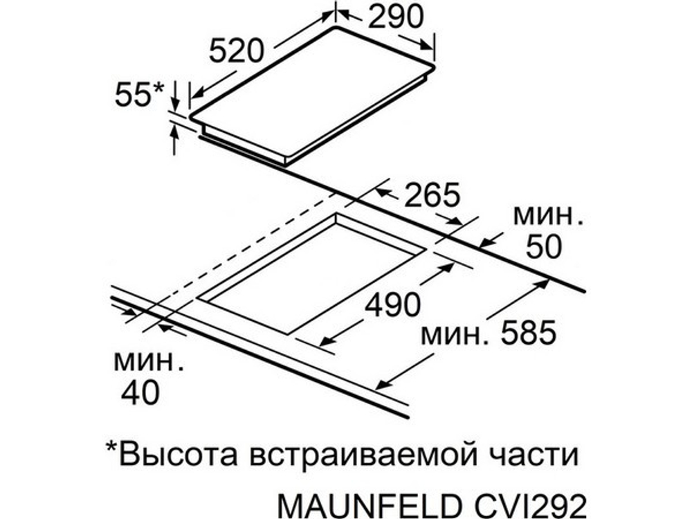Варочная панель MAUNFELD CVI292S2FBG индукционная