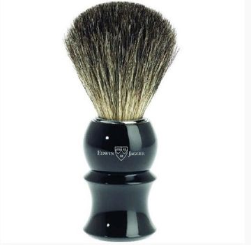 Помазок для бритья Edwin Jagger, барсучий ворс, черная смола, 81P16