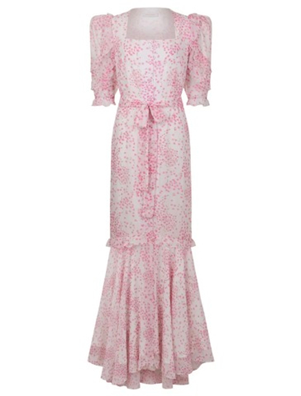 Платье с цветами Cipriani, молочный