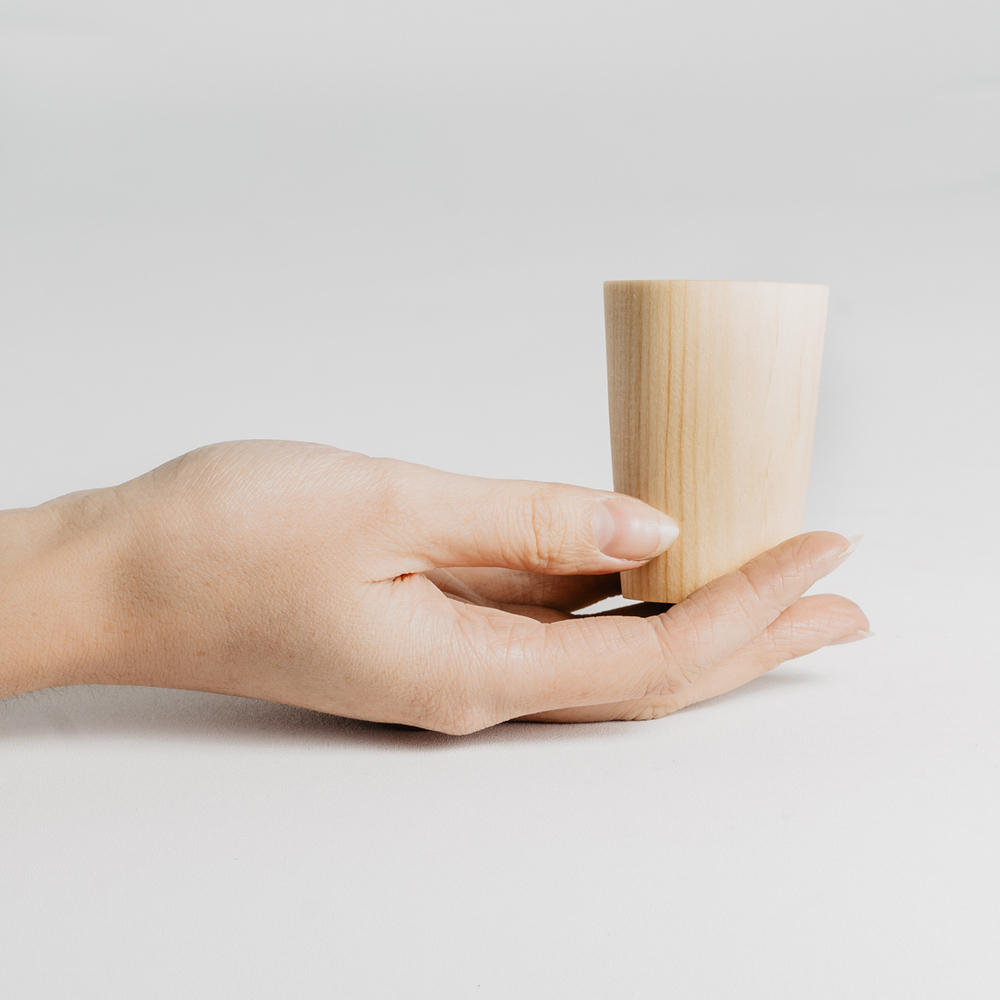 Набор деревянных стопок (рюмок) 6 шт. из древесины кедра. R28