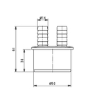 50 Адаптер для промывки фильтров и слива горячей/холодной воды (2 выхода на 14)