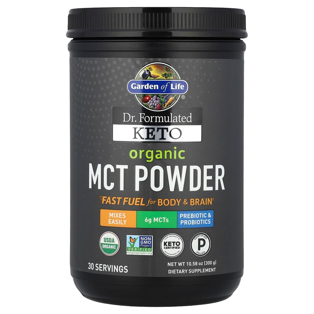 Garden of Life, Dr. Formulated Keto, органический порошок MCT, 300 г (10,58 унции)