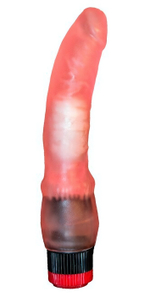 Вибратор гелевый с изгибом (Цвет: розовый)