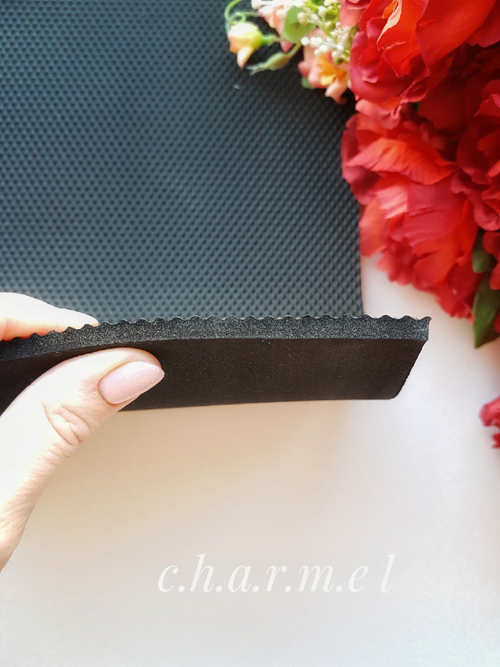 Микропористая резина 5 мм 40х25 см "Ромб" Чёрный