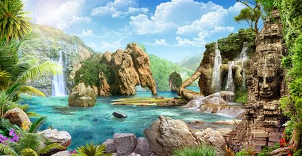 Фотообои Водопады (Ширина 5,2 м)