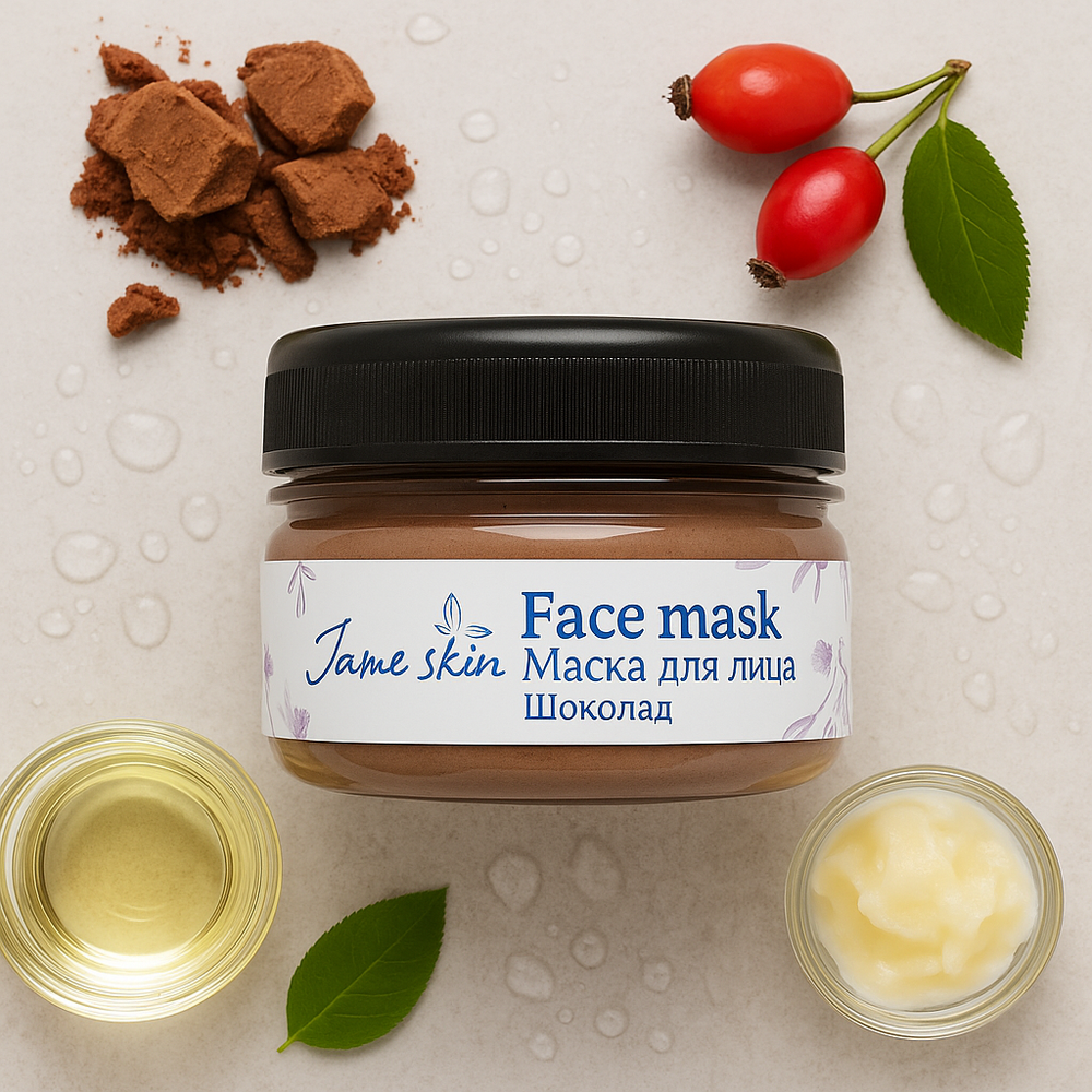 Маска для лица JaMe Skin “Шоколад”, питательная, с маслом кокоса и какао, 75 мл