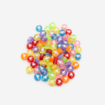 Бусины "Сердечки", 6,7мм, микс цветов, акрил