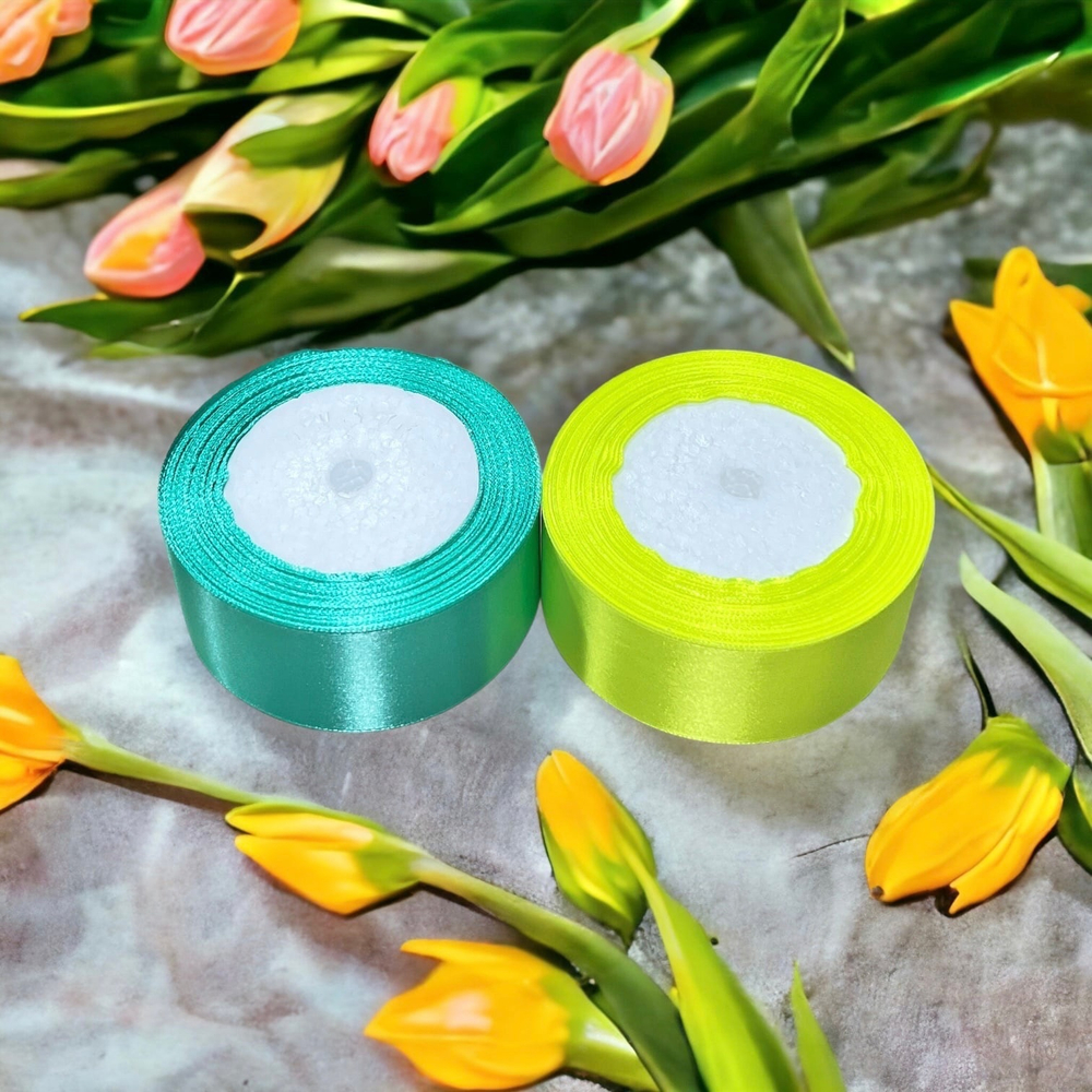 Лента атласная 4 см 25 ярдов (тиффани) №054