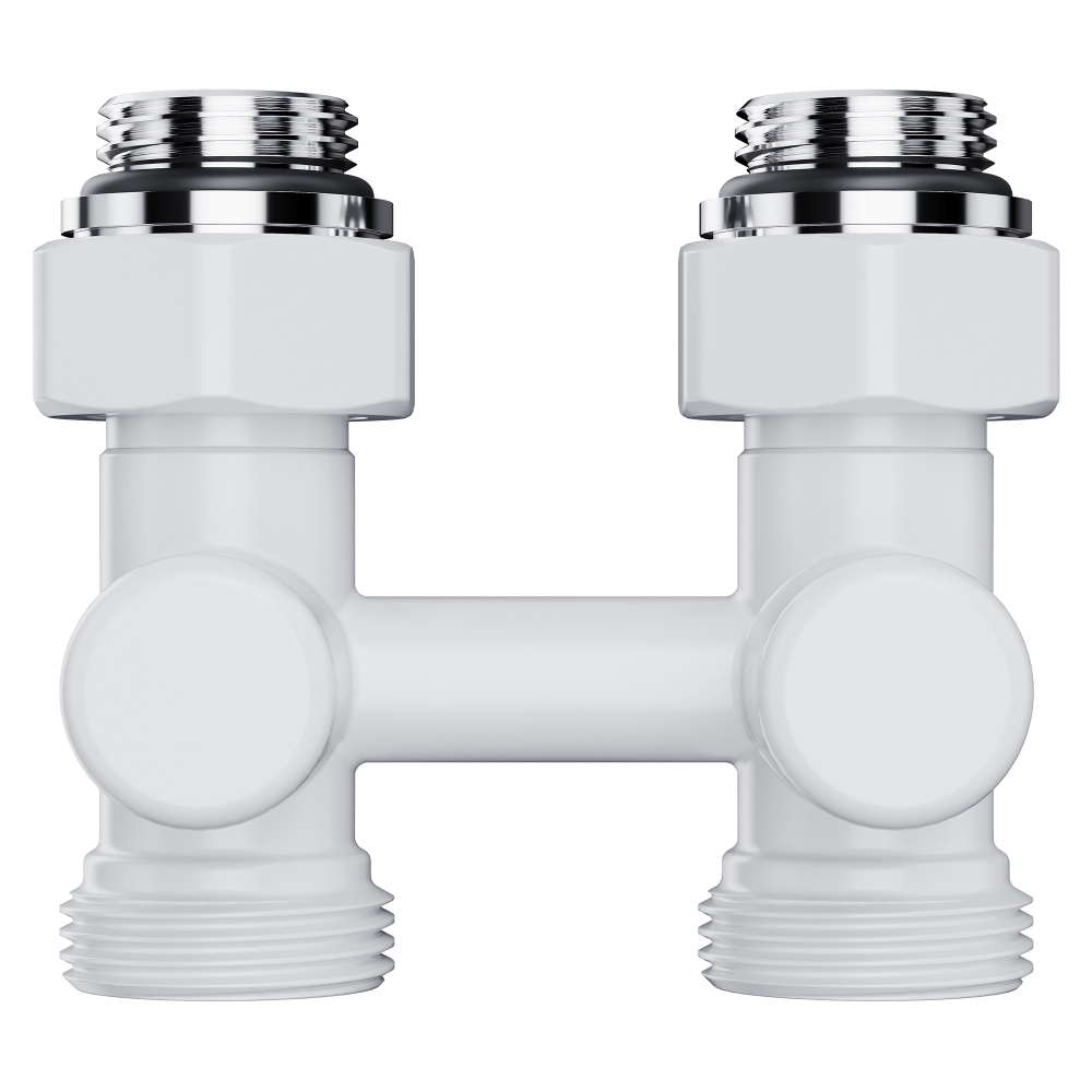 Узел нижнего подключения Royal Thermo Design прямой 1/2"х3/4" EK (белый)