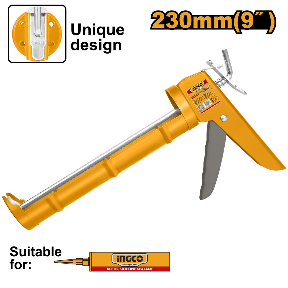 Пистолет для герметика INGCO HCG1809 полузакрытый