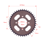 Звезда ведомая стальная 428-42T d-58mm, 4 болта крепл. L-78mm SM-PARTS