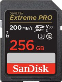 Карта памяти SanDisk Extreme Pro SDXC 256GB UHS-I U3 V30, R/W 200/140 МБ/с