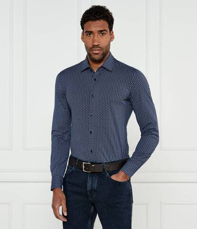 Рубашка P-HANK-kent-C1-222 BOSS BLACK - темно-синий(50533405)