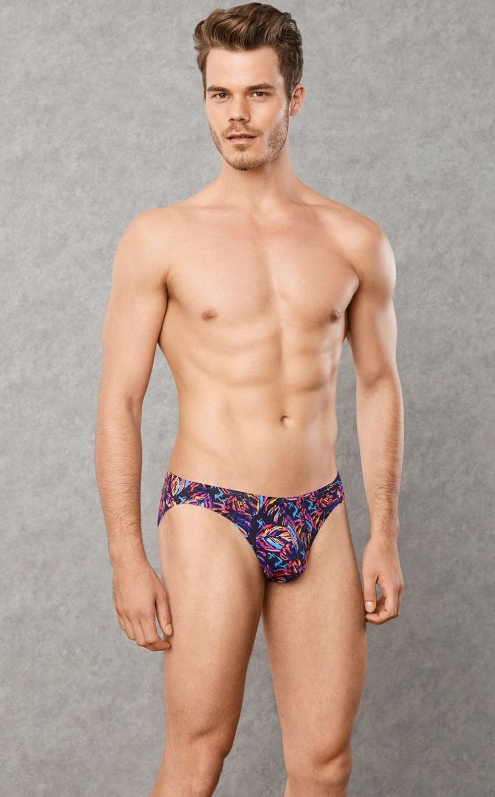 Мужские трусы-слипы с растительным принтом Doreanse Poison Ivy (Размер: M) (Цвет: черный)