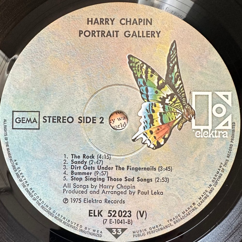 Harry Chapin - Portrait Gallery (Германия 1975г.)