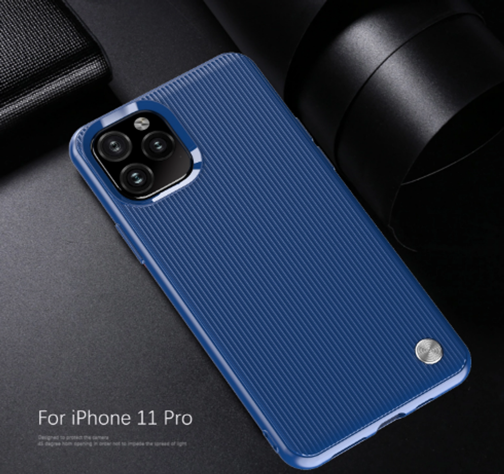 Чехол для iPhone 11 Pro цвет Blue (синий), серия Bevel от Caseport