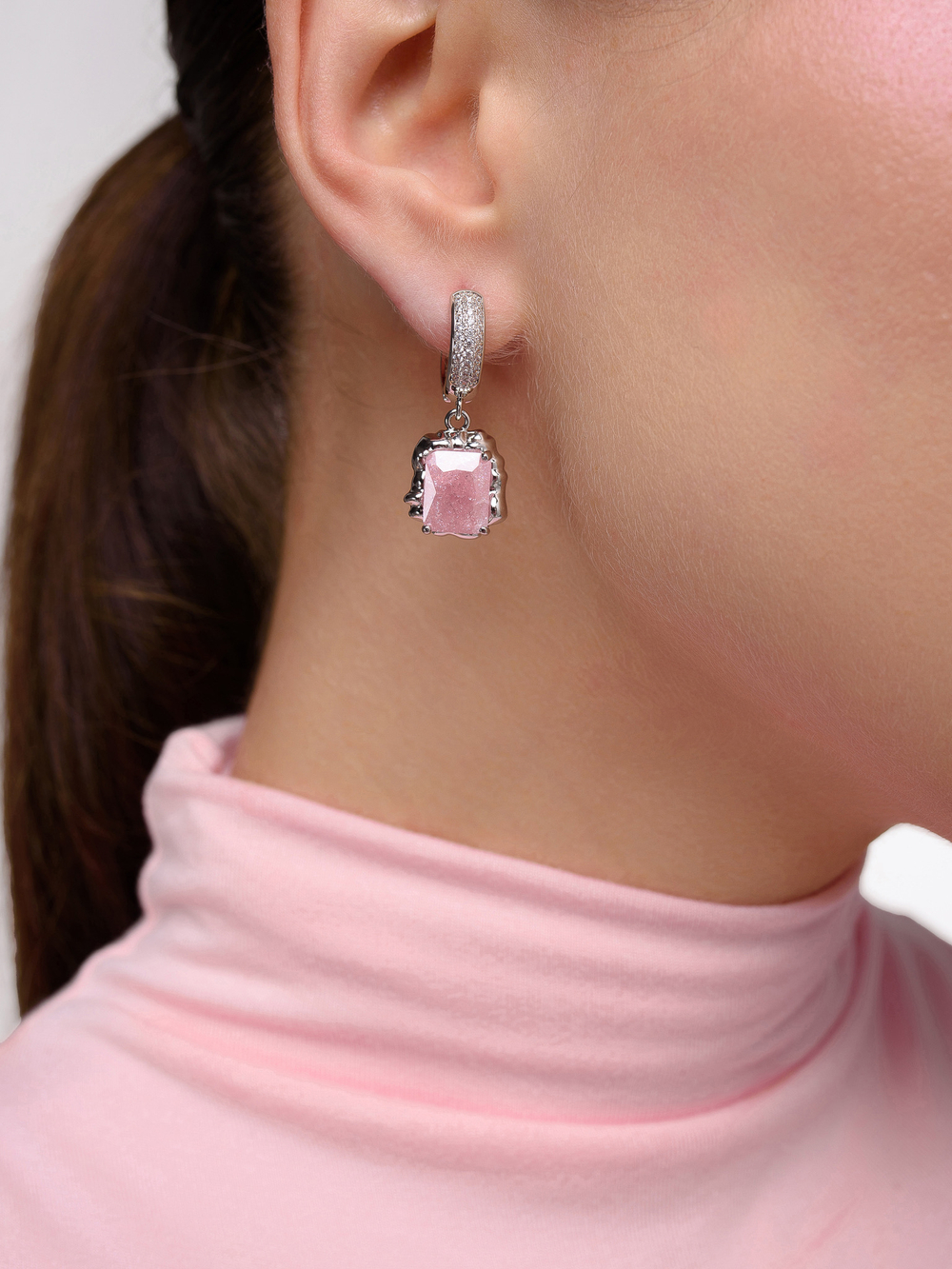 Серьги "Lollipops" Rose Silver