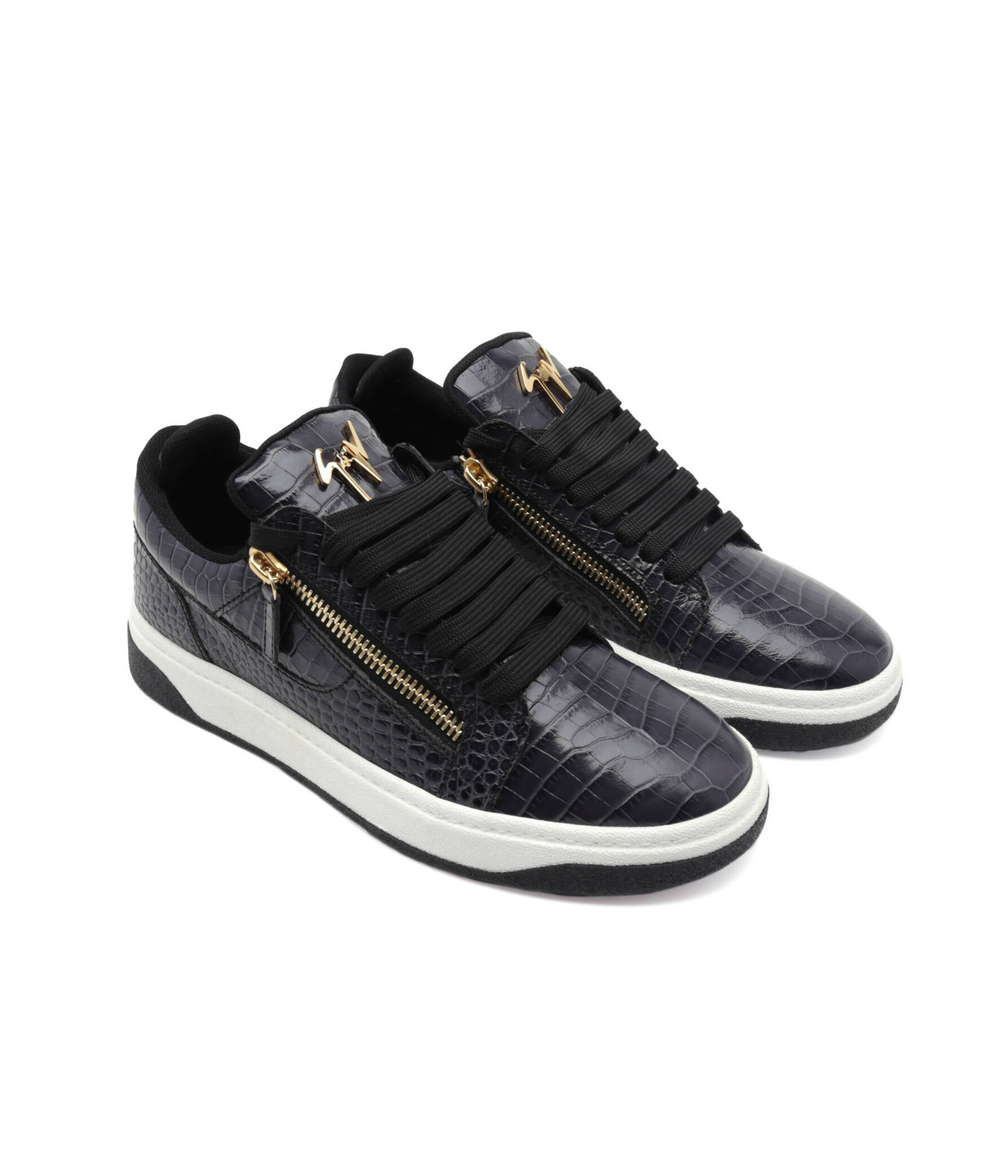 Кожаные кроссовки Giuseppe Zanotti - черный(RM30063)