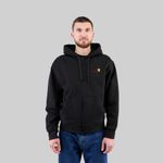  Толстовка мужская Carhartt WIP Hooded American Script Jacket артикул:I033063_black - купить в магазине Дайс