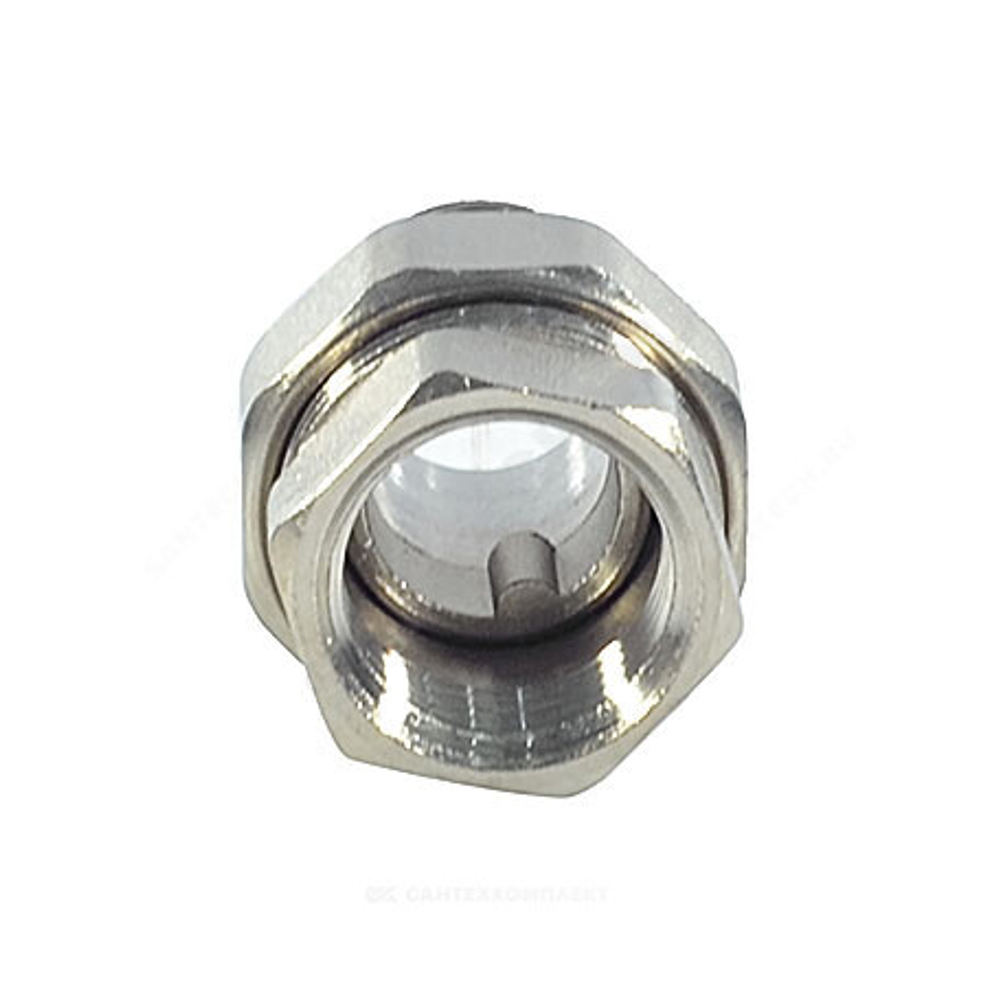 Соединитель латунь никель американка Ду 40 (1 1/2") прямой ВР/НР SantechSystems