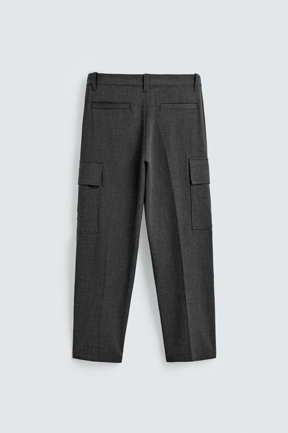 ZARA БРЮКИ КАРГО STRAIGHT FIT КОМФОРТНОЙ ПОСАДКИ, СЕРЫЙ