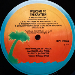Виниловая пластинка Traffic ‎– Welcome To The Canteen LP
